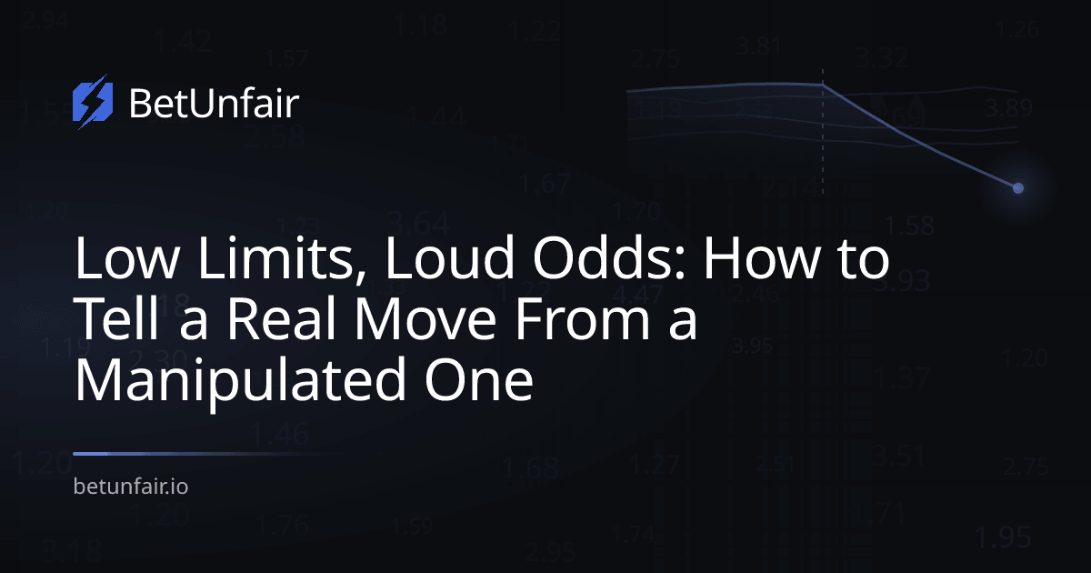 Low Limits, Loud Odds: How to Tell a Real Move From a Manipulated One
