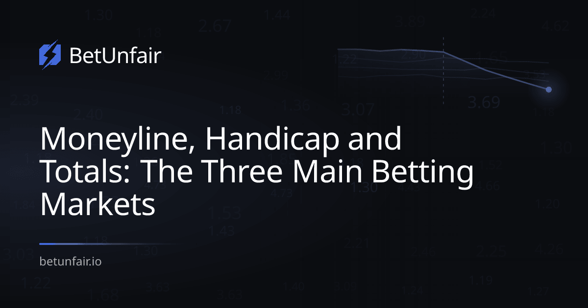 Moneyline, Handicap and Totals: The Three Main Betting Markets