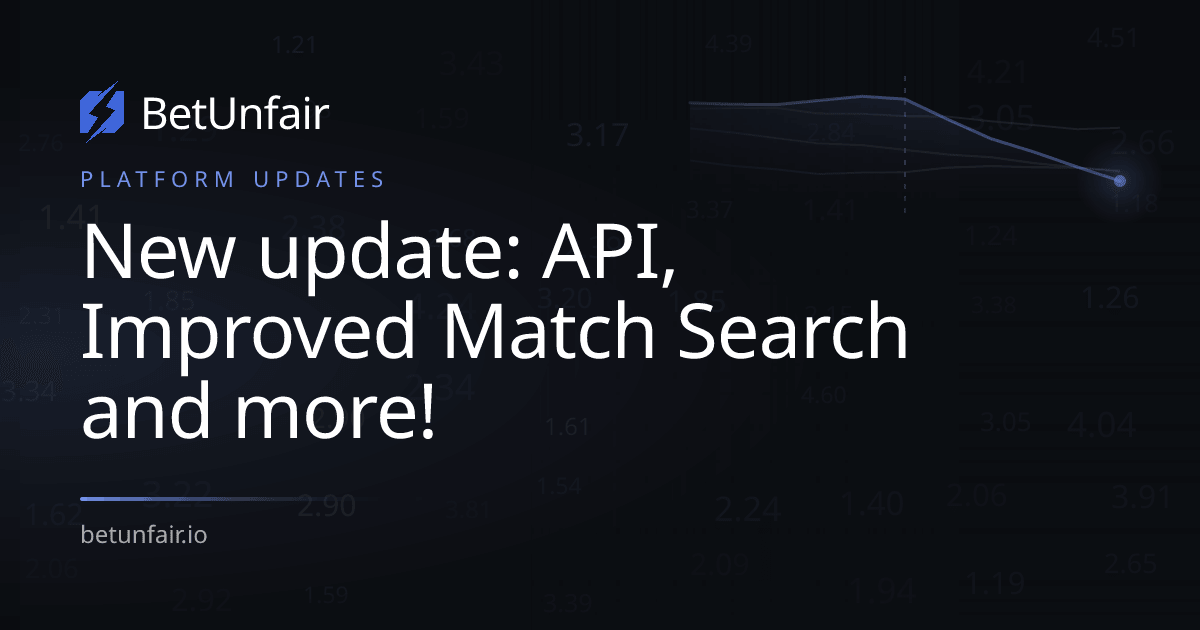 New update: API, Improved Match Search and more!