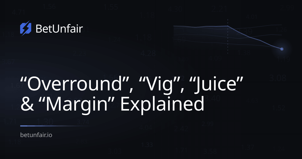 “Overround”, “Vig”, “Juice” & “Margin” Explained