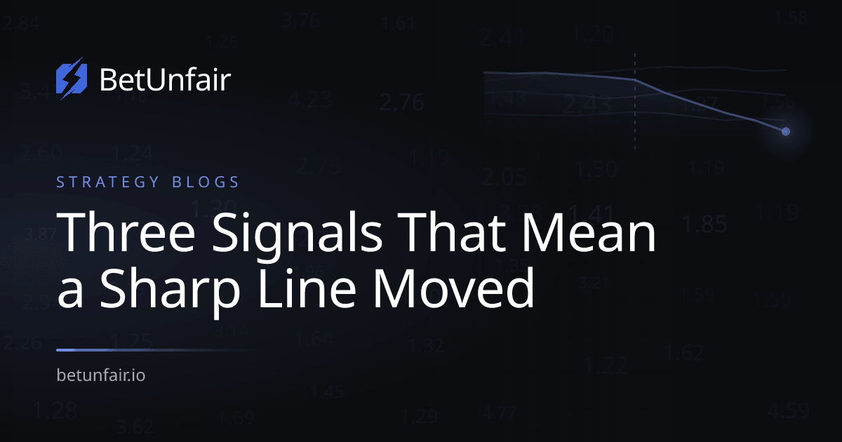 Three Signals That Mean a Sharp Line Moved