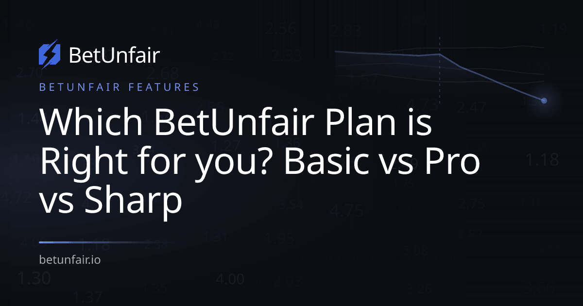Which BetUnfair Plan is Right for you? Basic vs Pro vs Sharp