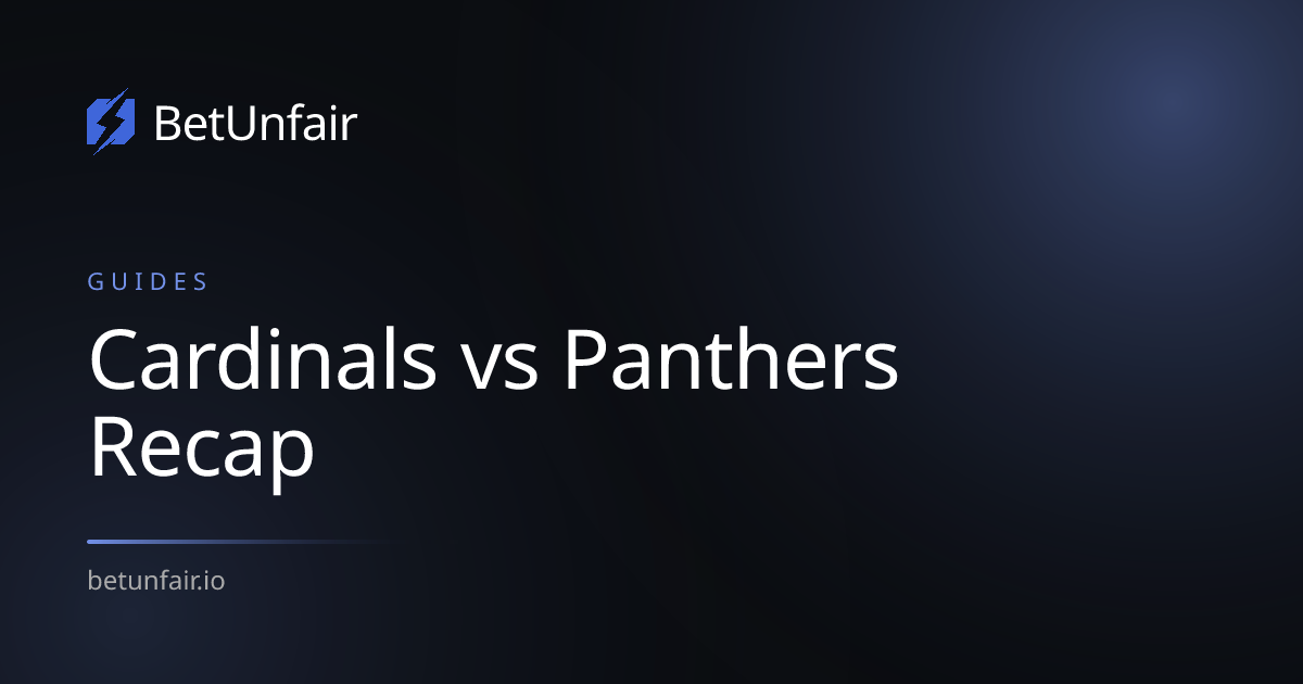 Cardinals vs Panthers Recap